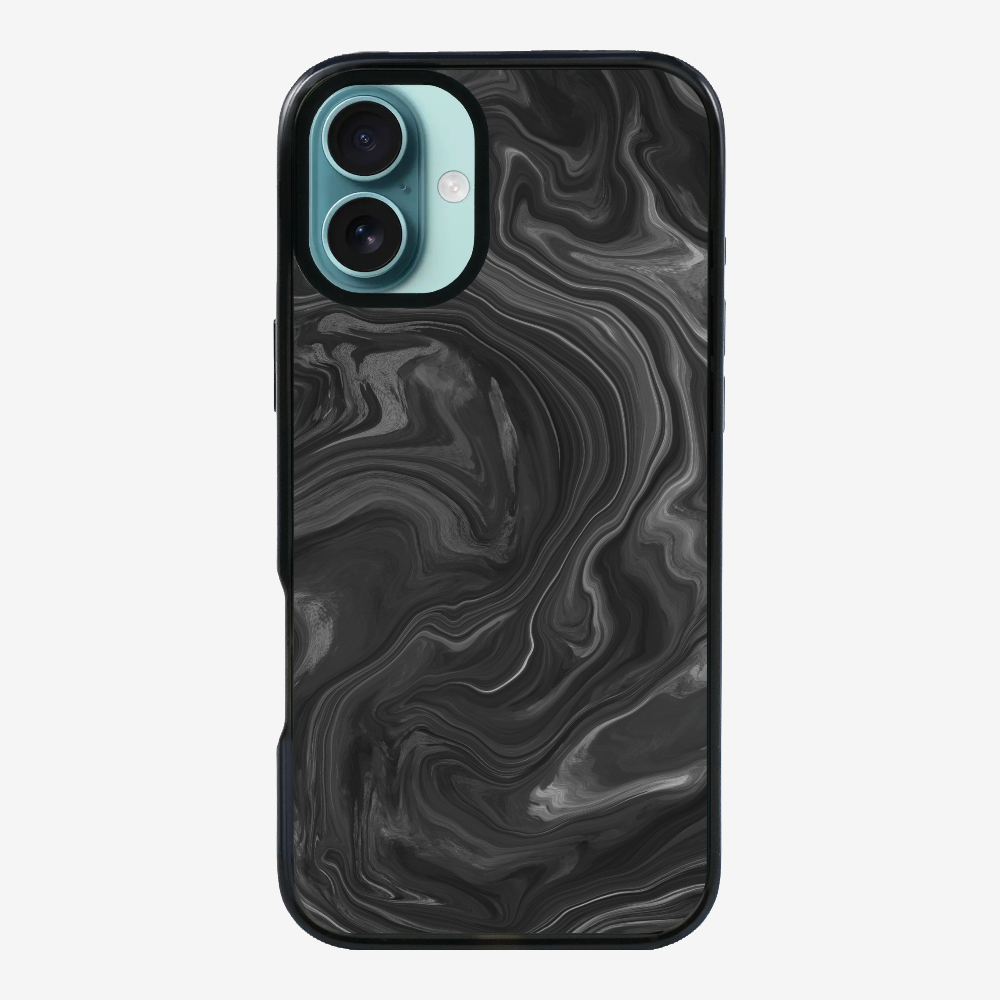 Marbling - Black Phone Case