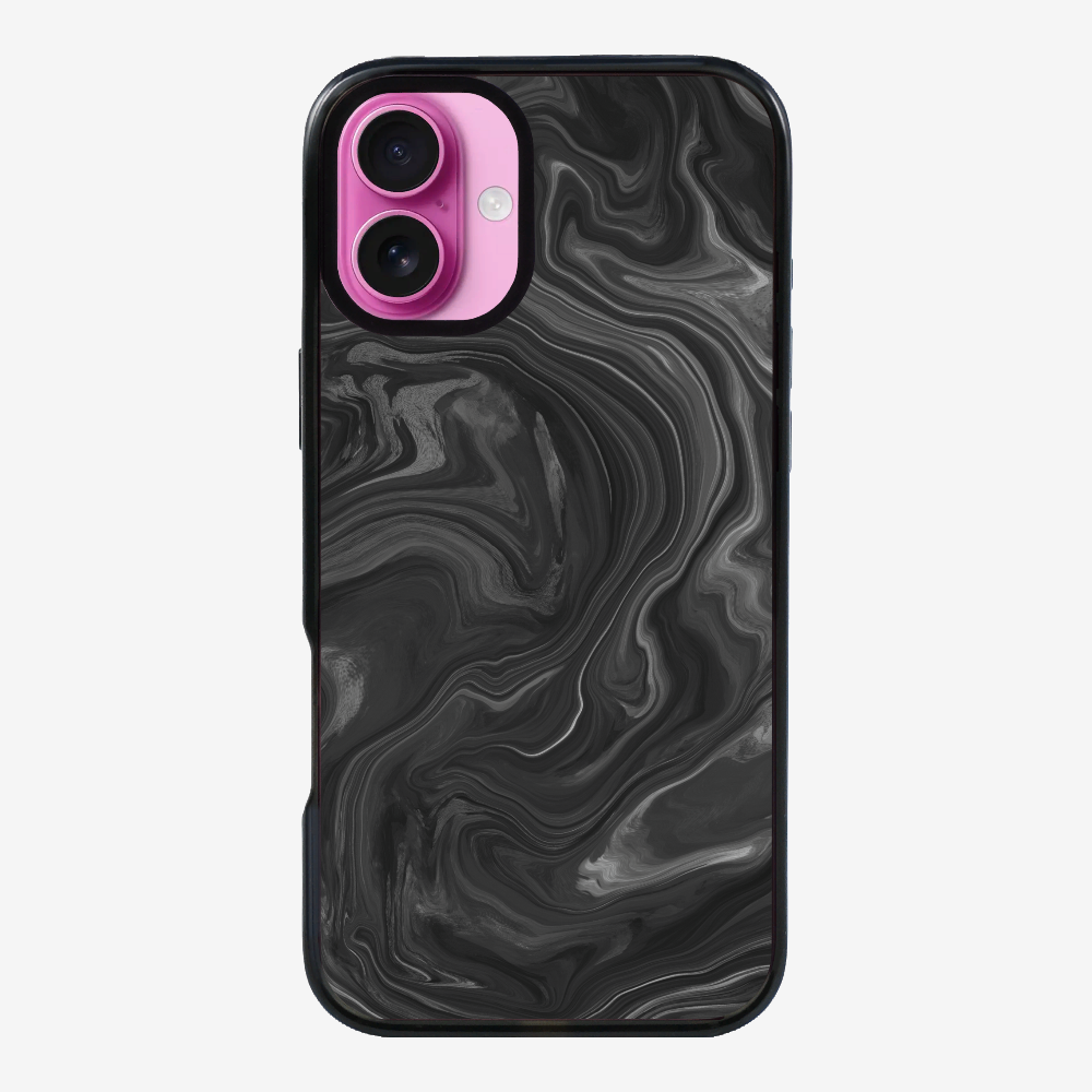 Marbling - Black Phone Case