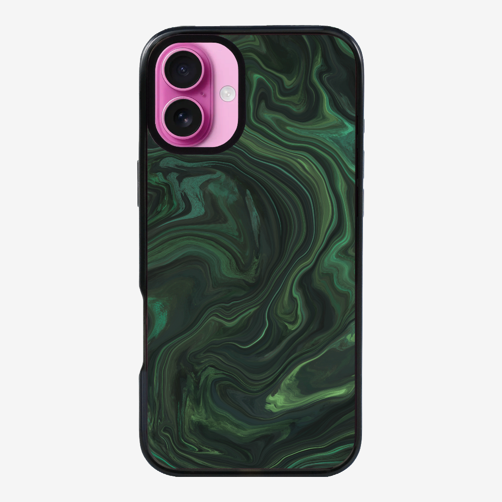 Marbling - Emerald Green Phone Case