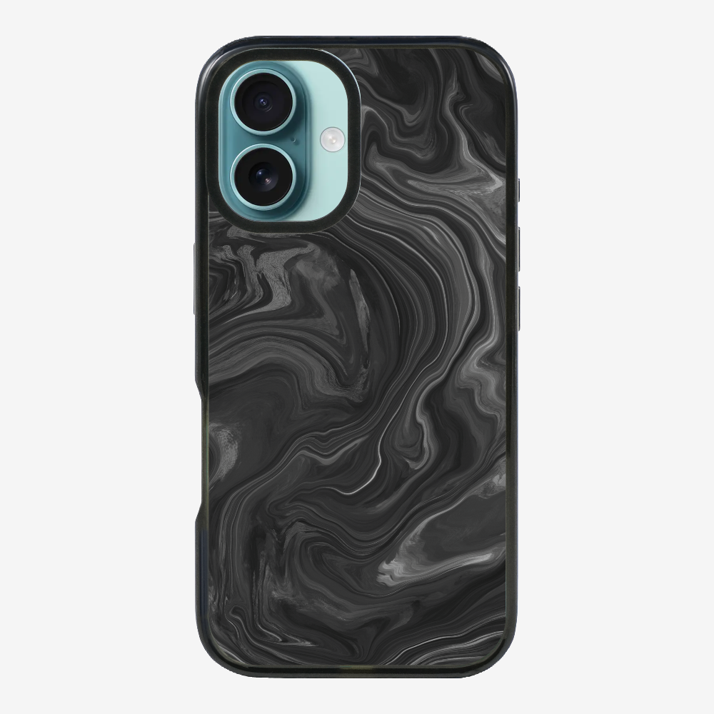 Marbling - Black Phone Case