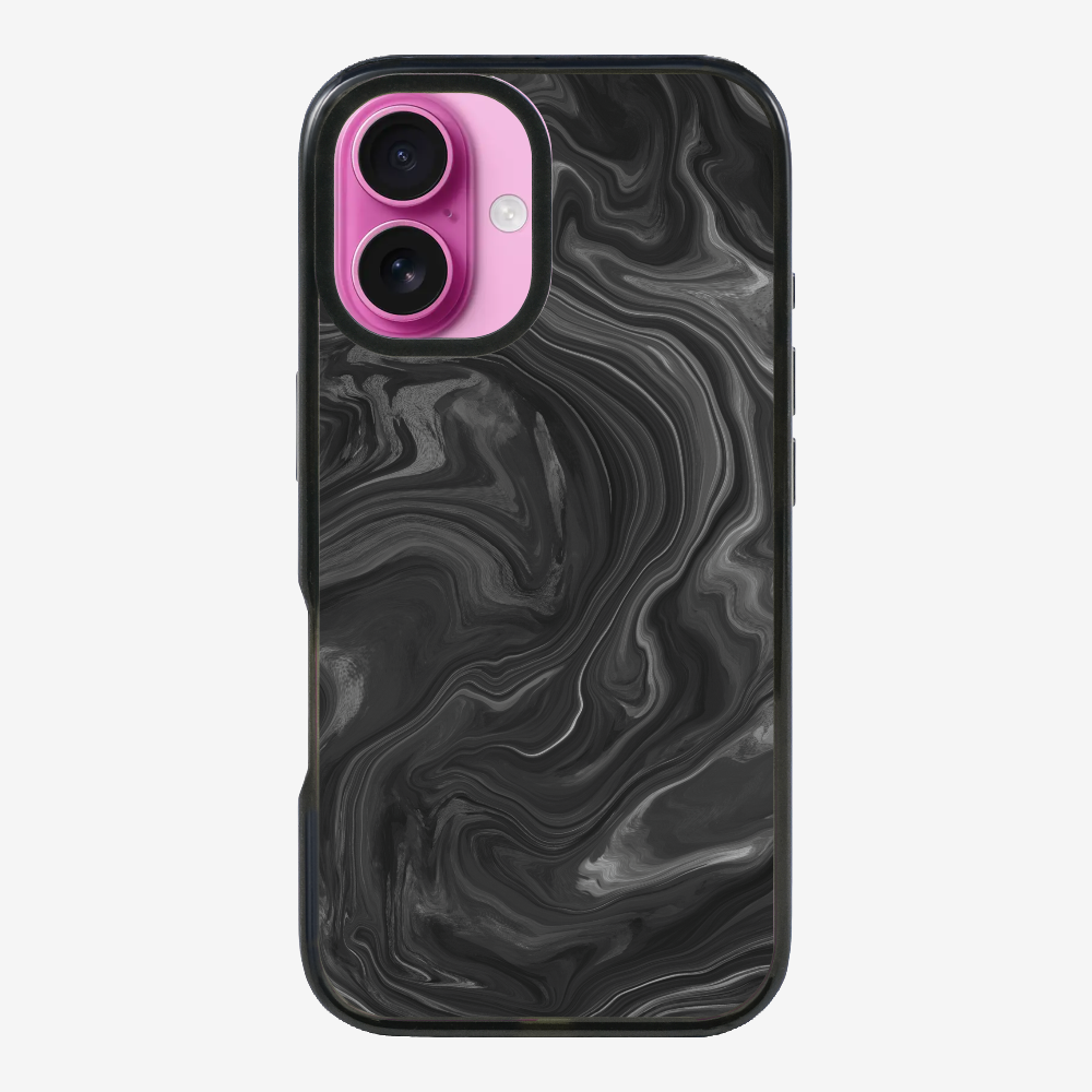 Marbling - Black Phone Case