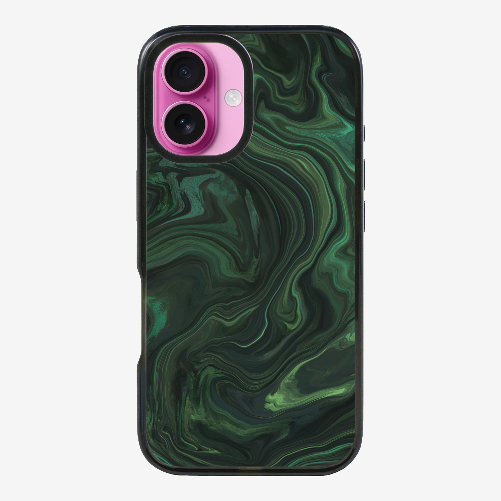 Marbling - Emerald Green Phone Case