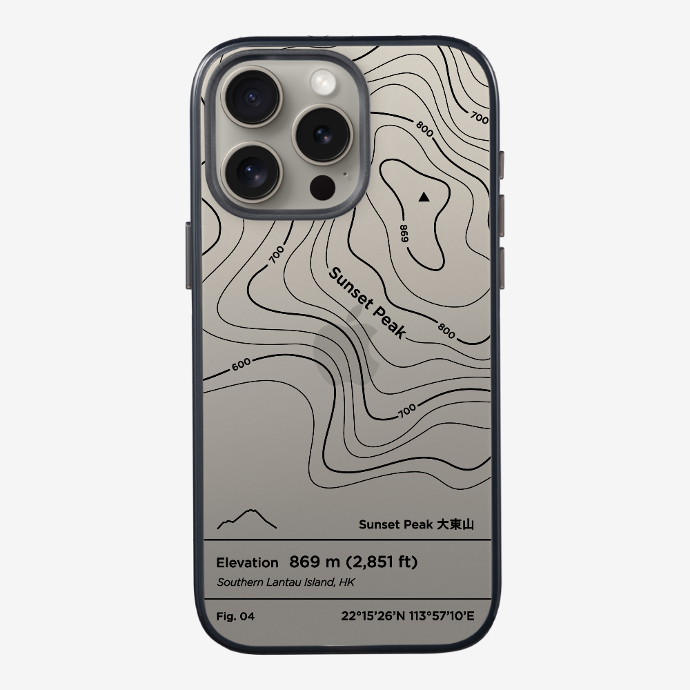 SunsetPeak Contour (Black) Phone Case