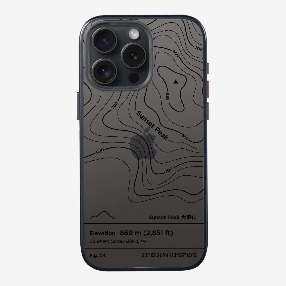 SunsetPeak Contour (Black) Phone Case