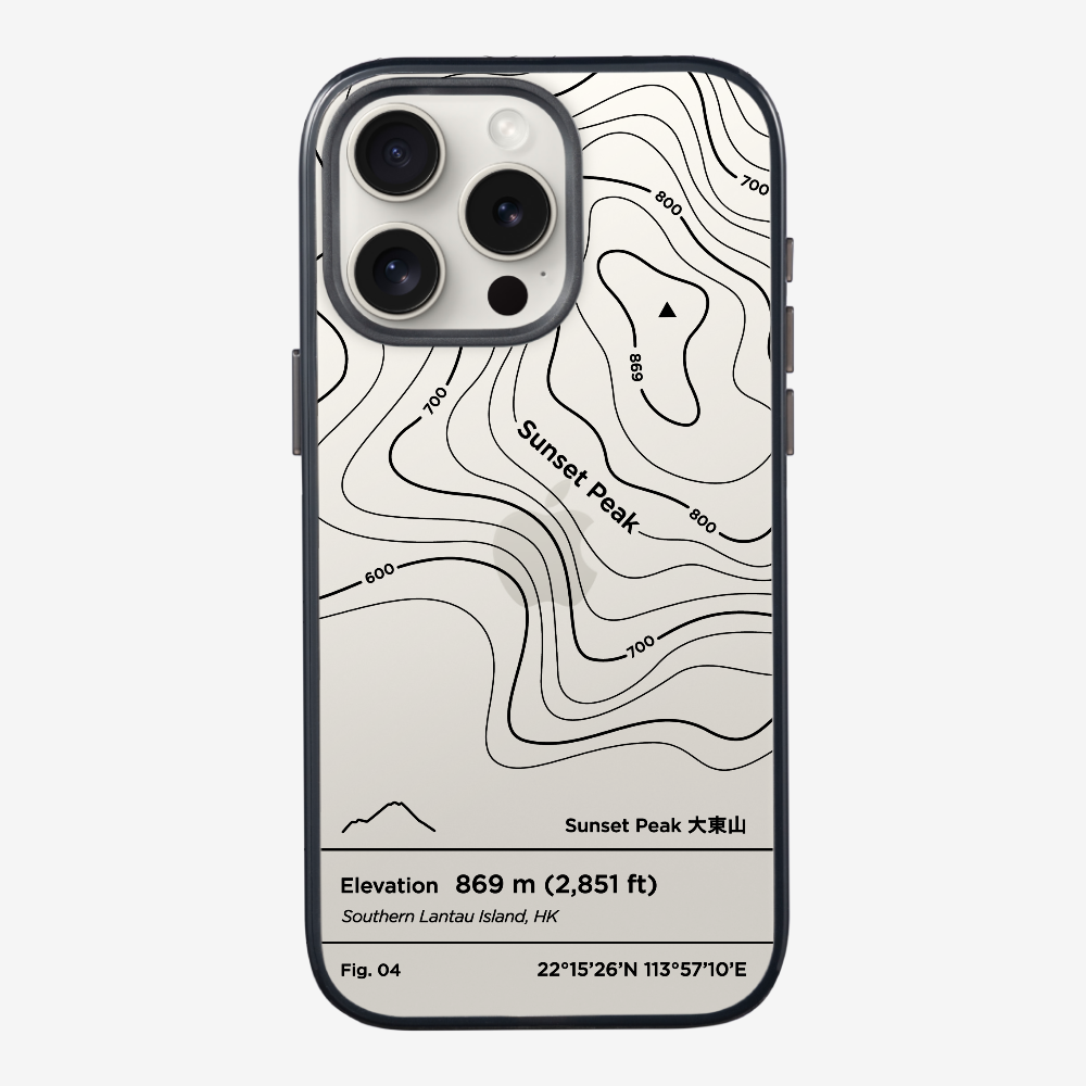 SunsetPeak Contour (Black) Phone Case