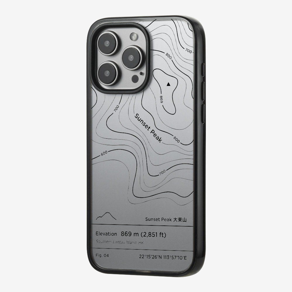 SunsetPeak Contour (Black) Phone Case