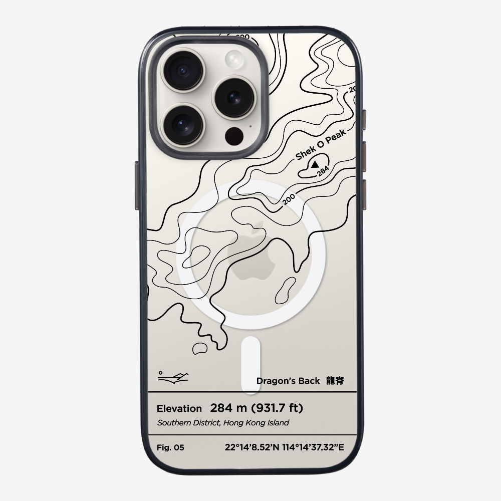 DragonsBack Contour (Black) Phone Case