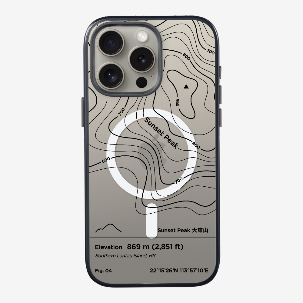 SunsetPeak Contour (Black) Phone Case