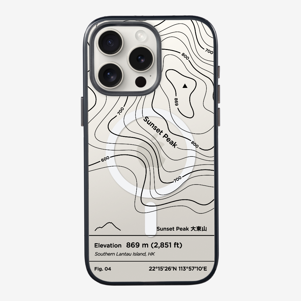 SunsetPeak Contour (Black) Phone Case