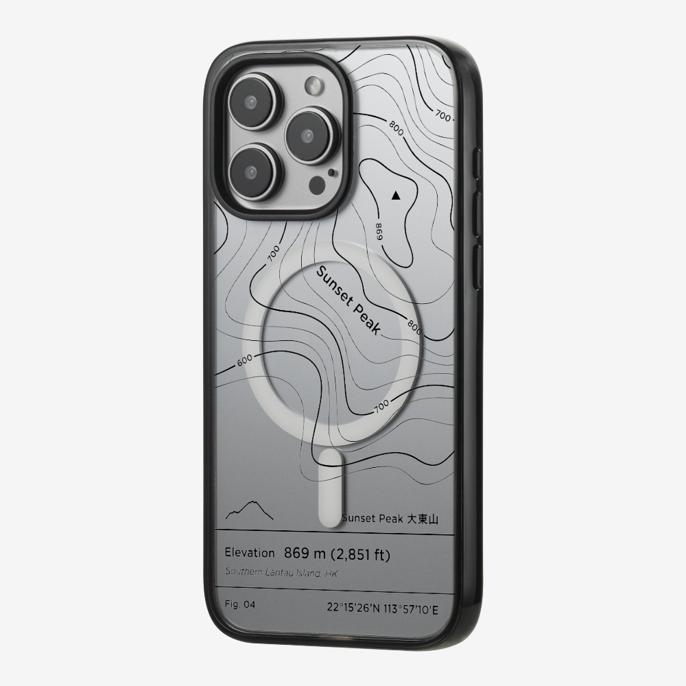 SunsetPeak Contour (Black) Phone Case