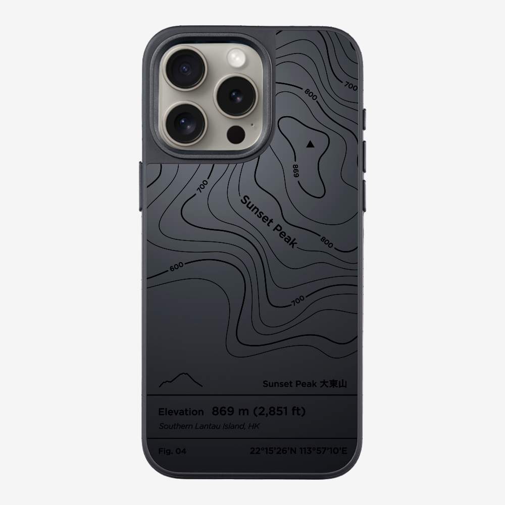 SunsetPeak Contour (Black) Phone Case