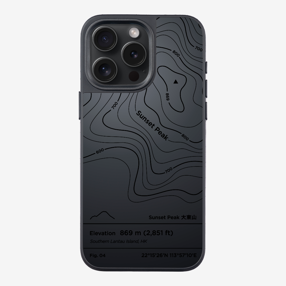 SunsetPeak Contour (Black) Phone Case