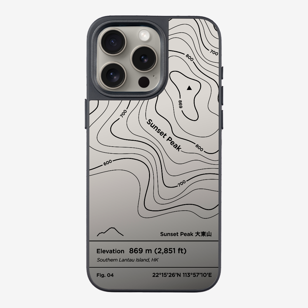 SunsetPeak Contour (Black) Phone Case