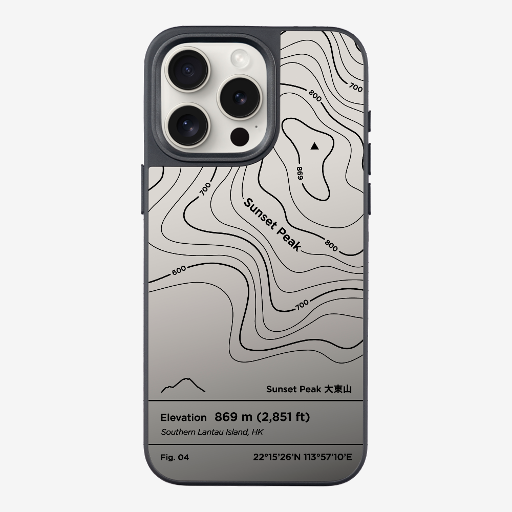 SunsetPeak Contour (Black) Phone Case