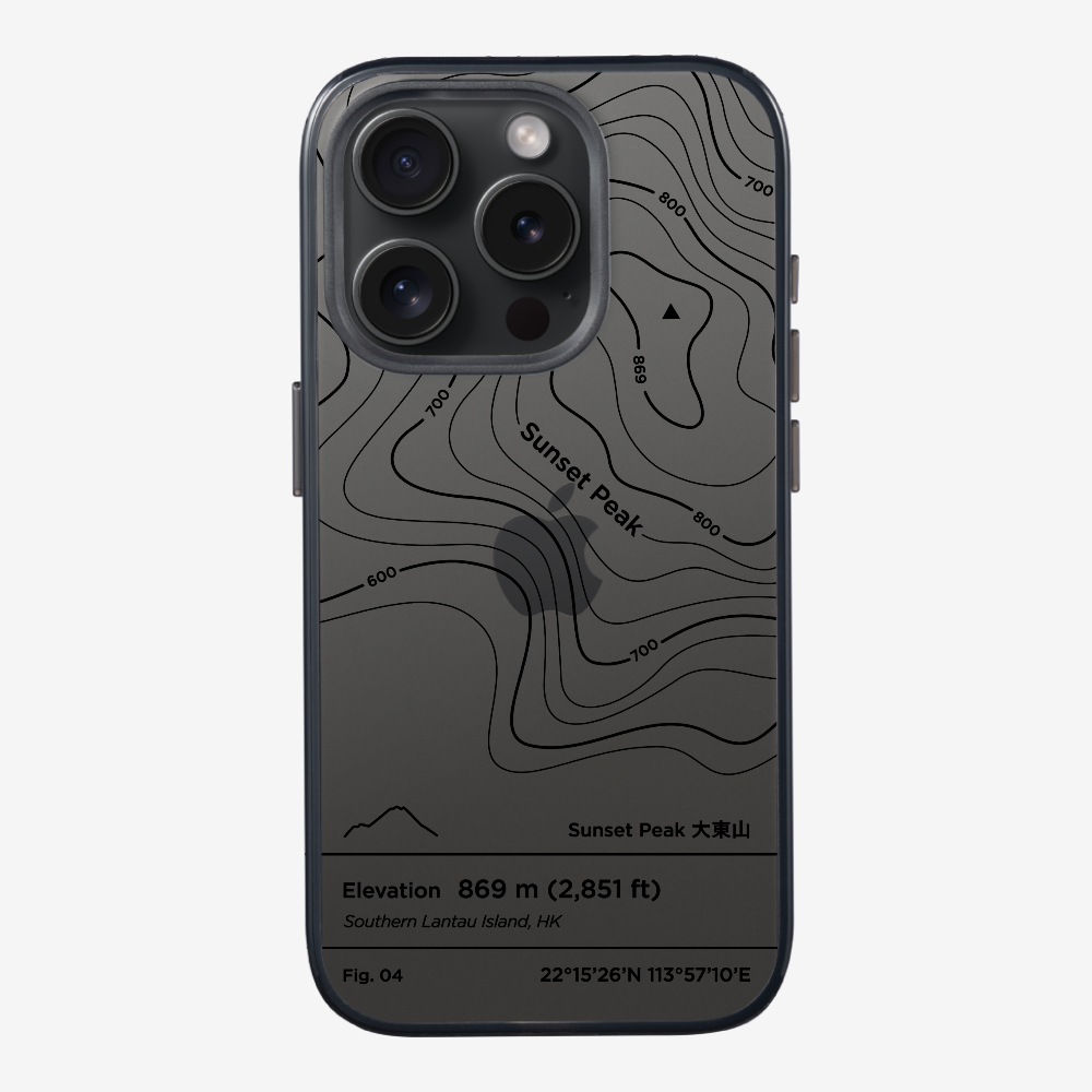 SunsetPeak Contour (Black) Phone Case