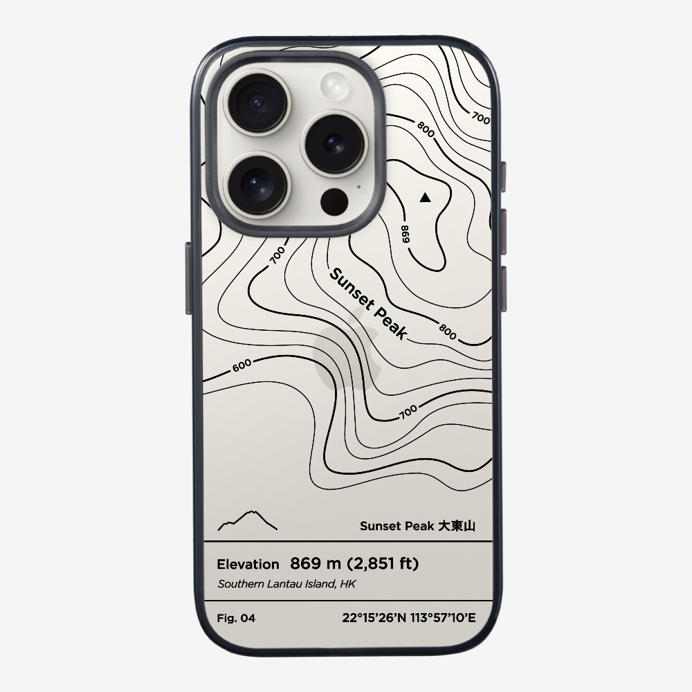 SunsetPeak Contour (Black) Phone Case