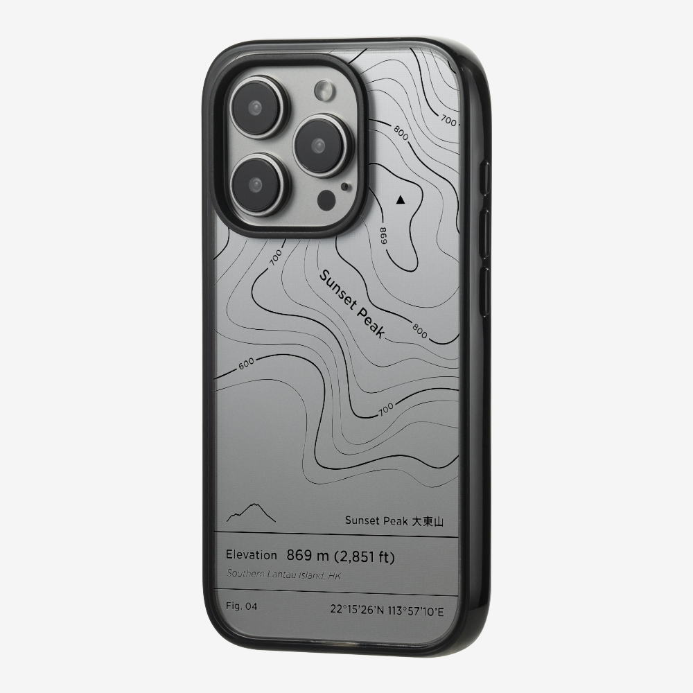 SunsetPeak Contour (Black) Phone Case