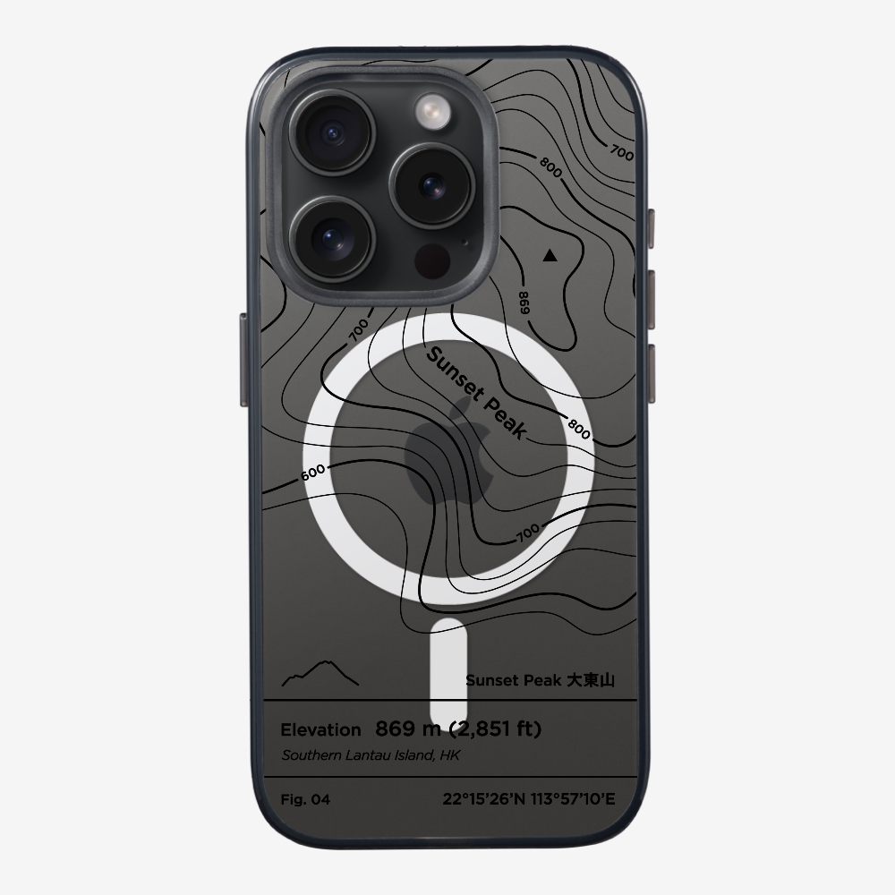 SunsetPeak Contour (Black) Phone Case