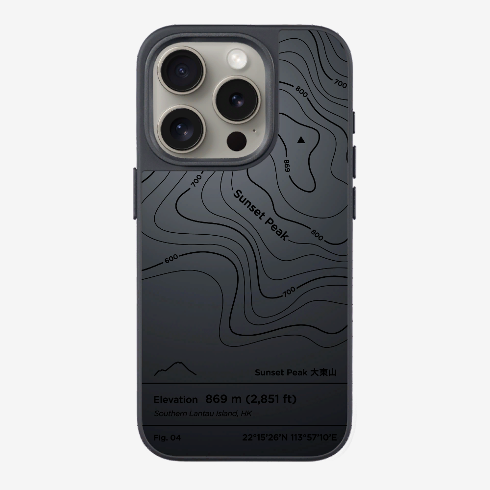 SunsetPeak Contour (Black) Phone Case