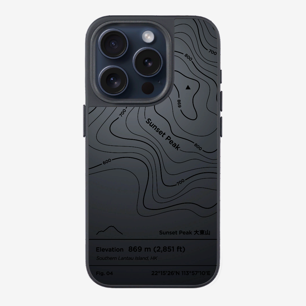 SunsetPeak Contour (Black) Phone Case