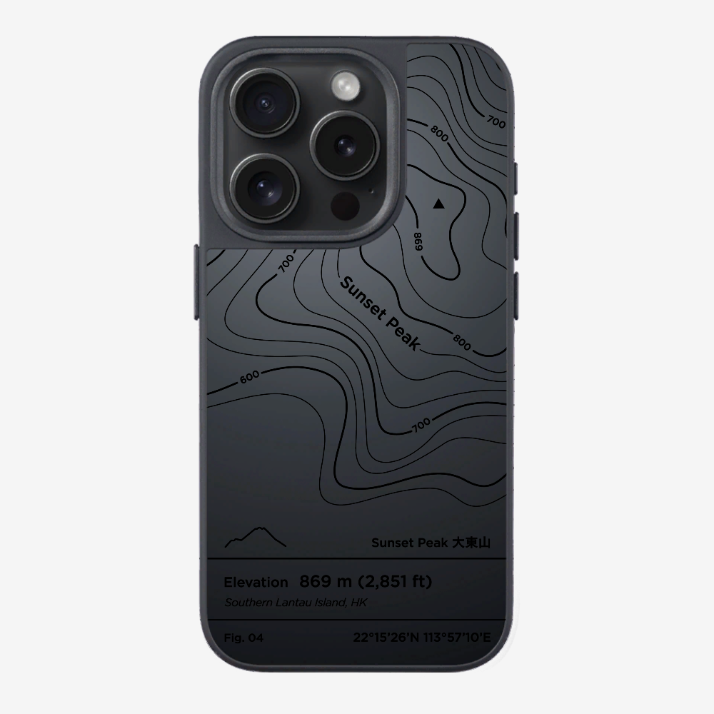 SunsetPeak Contour (Black) Phone Case