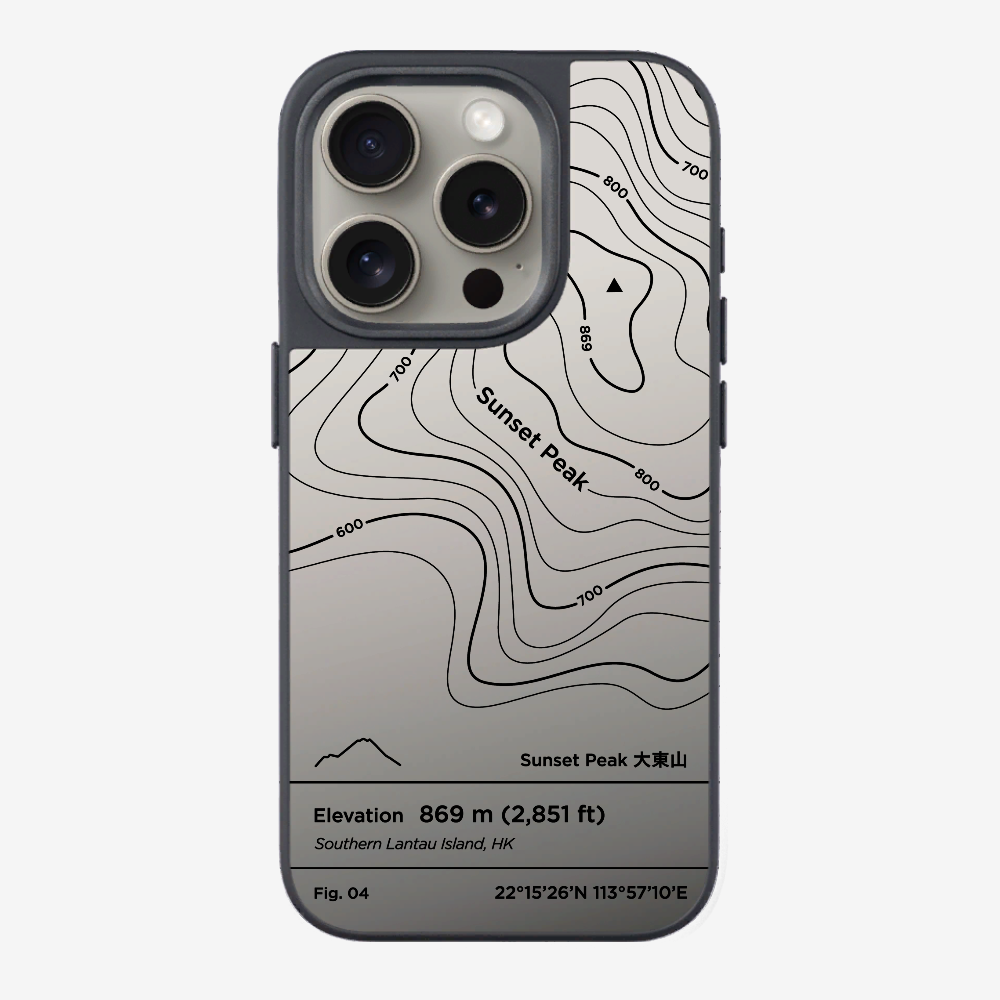 SunsetPeak Contour (Black) Phone Case