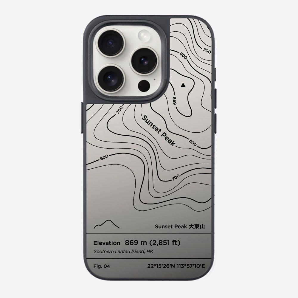 SunsetPeak Contour (Black) Phone Case