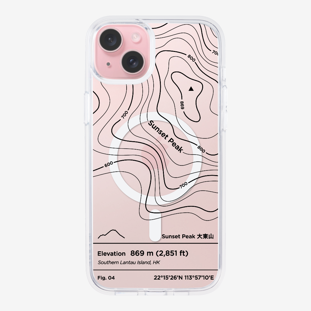 SunsetPeak Contour (Black) Phone Case