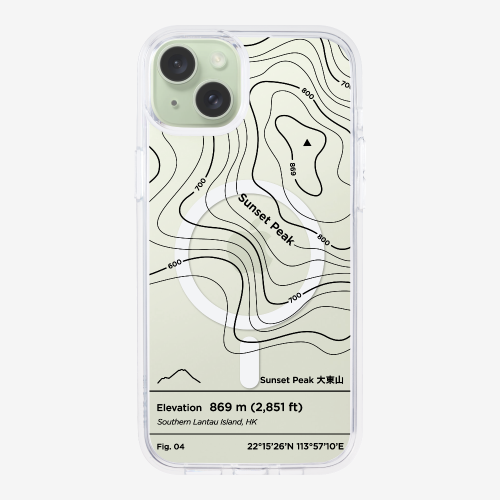 SunsetPeak Contour (Black) Phone Case