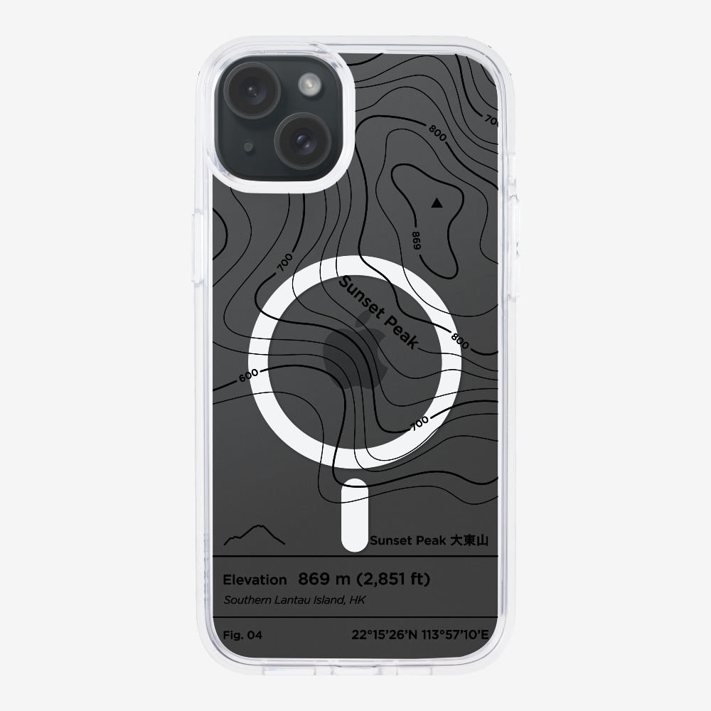 SunsetPeak Contour (Black) Phone Case