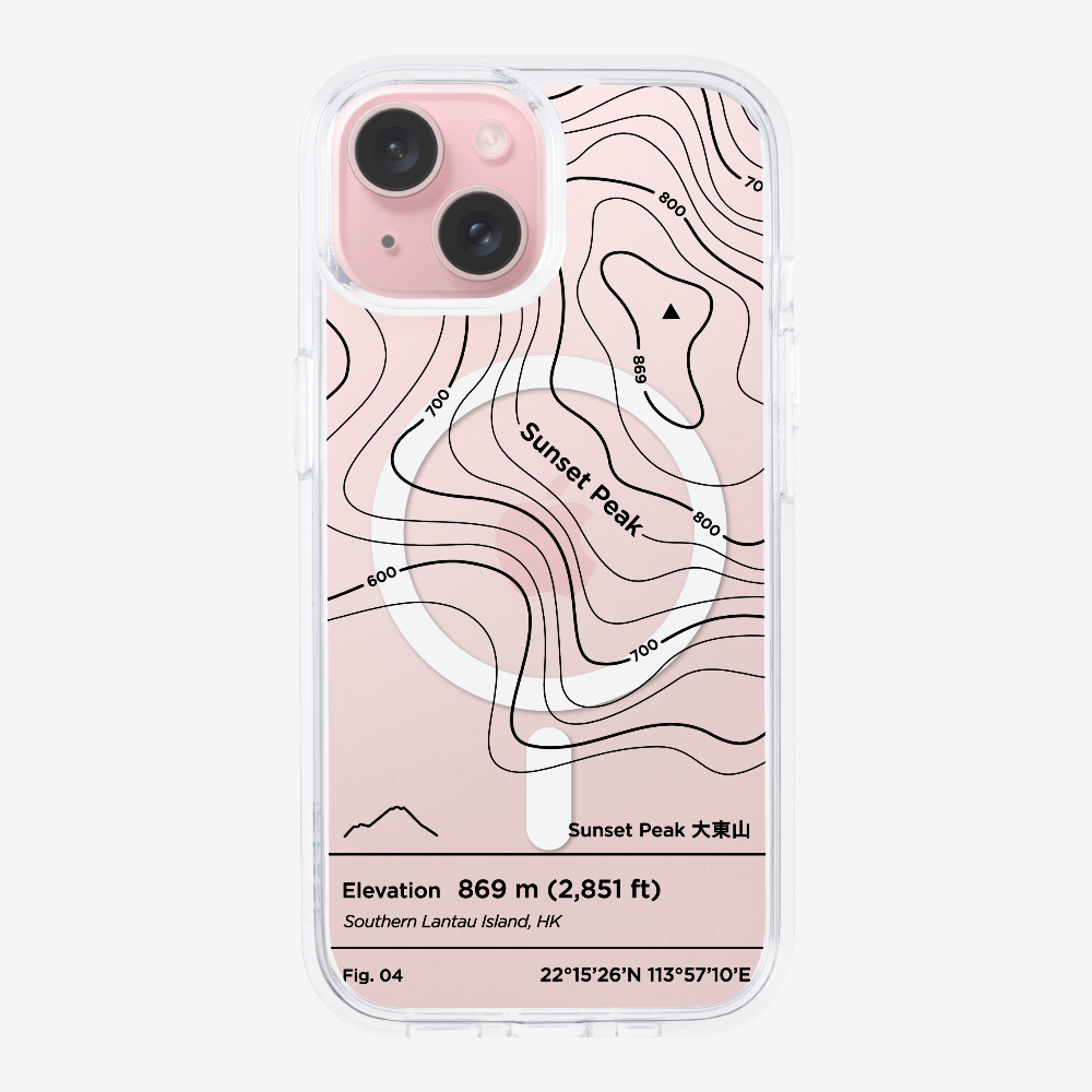 SunsetPeak Contour (Black) Phone Case