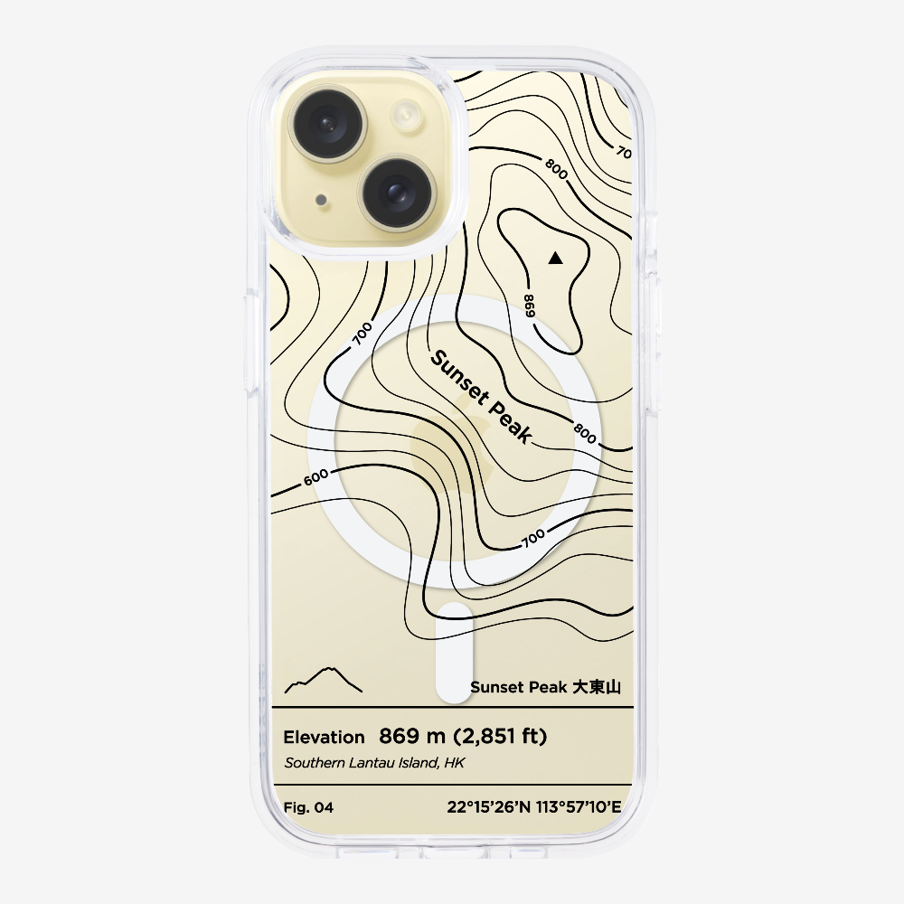 SunsetPeak Contour (Black) Phone Case