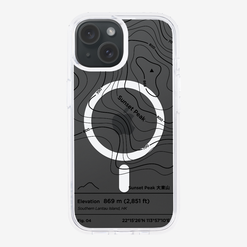 SunsetPeak Contour (Black) Phone Case