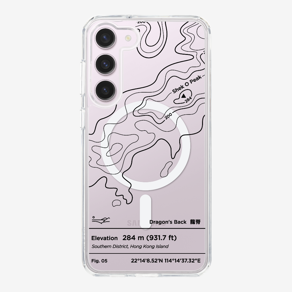 DragonsBack Contour (Black) Phone Case