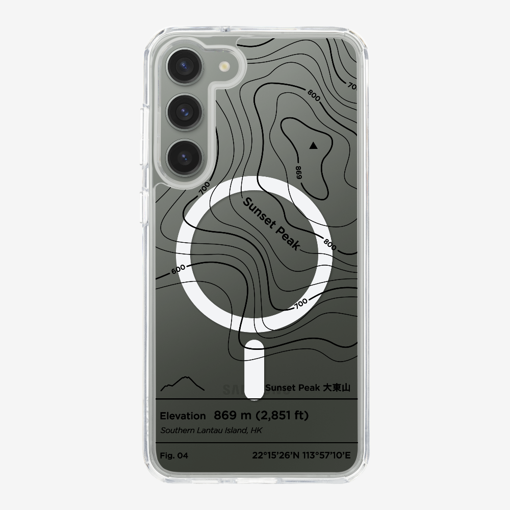 SunsetPeak Contour (Black) Phone Case