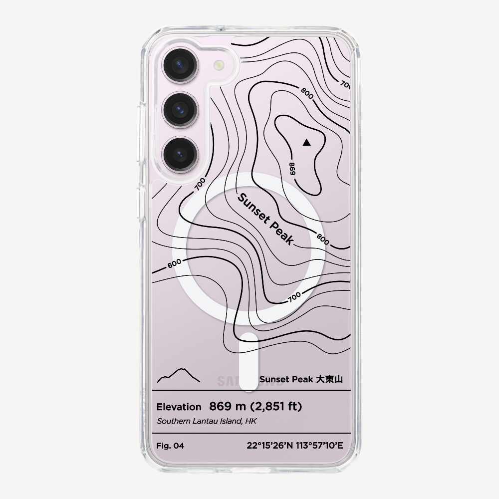 SunsetPeak Contour (Black) Phone Case