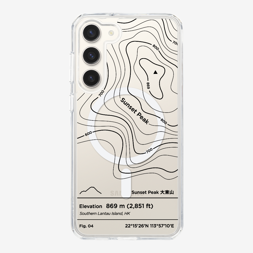 SunsetPeak Contour (Black) Phone Case