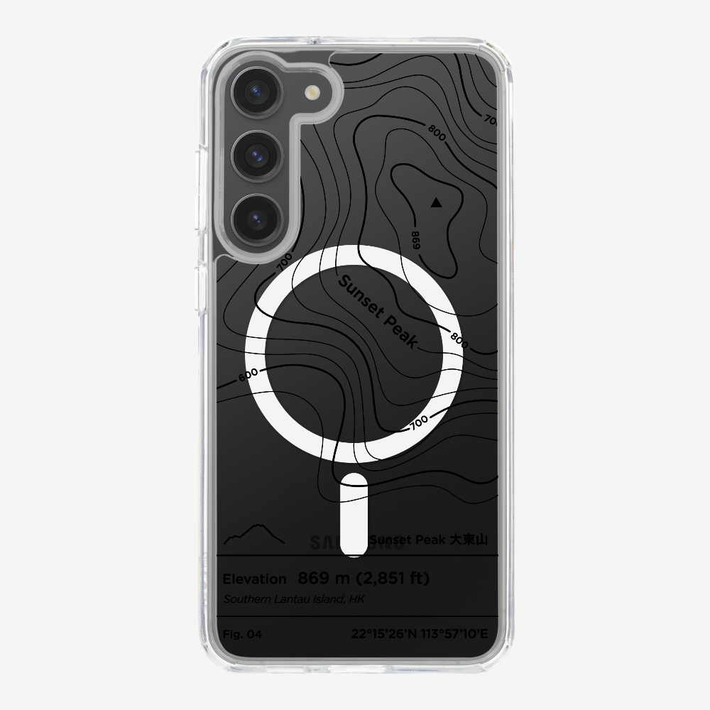 SunsetPeak Contour (Black) Phone Case