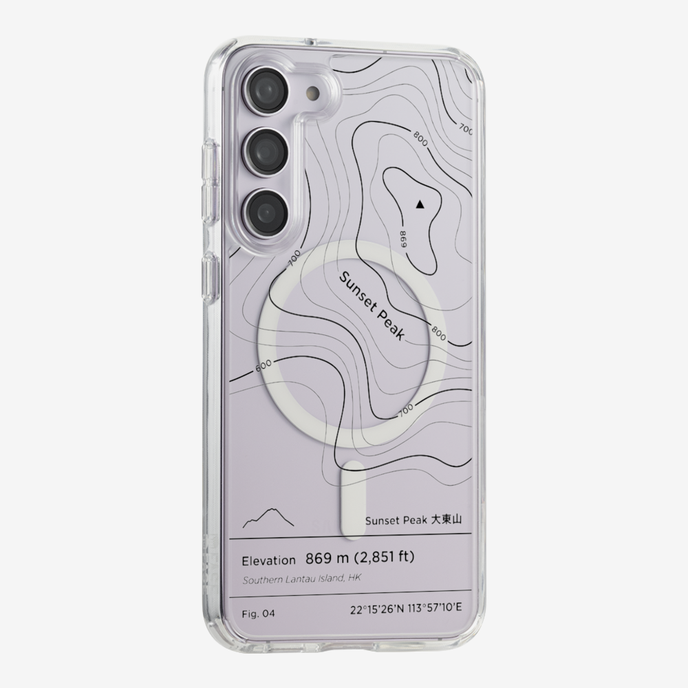 SunsetPeak Contour (Black) Phone Case