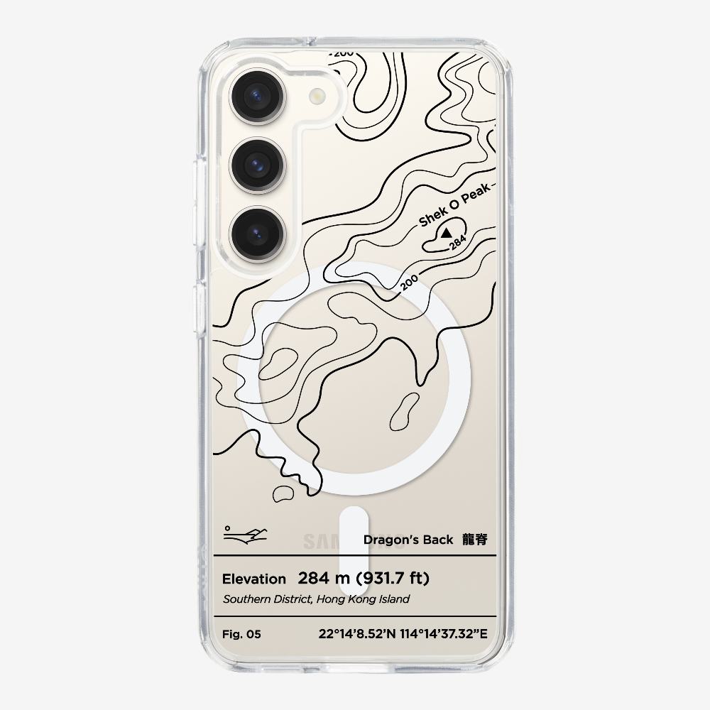 DragonsBack Contour (Black) Phone Case