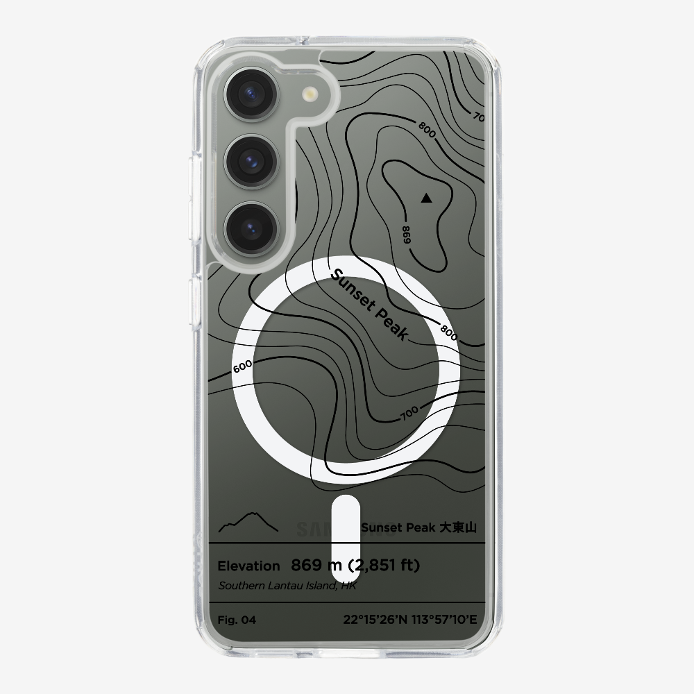 SunsetPeak Contour (Black) Phone Case