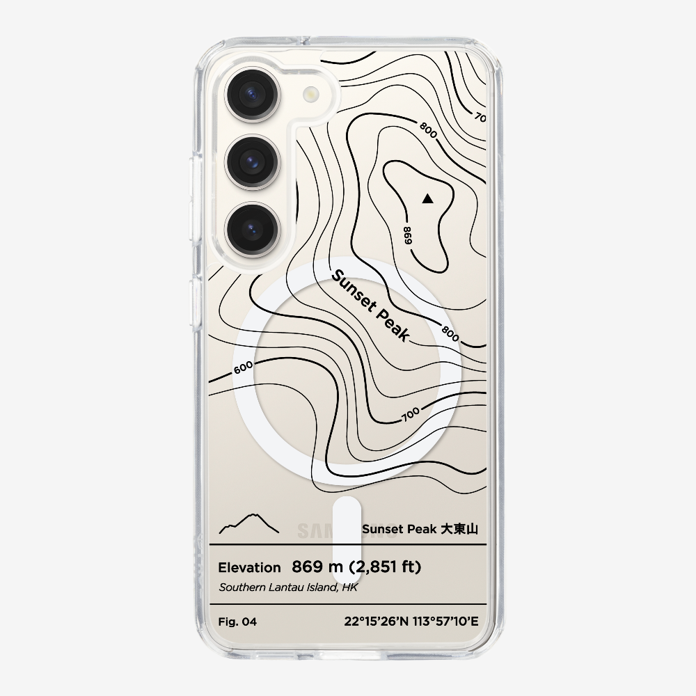 SunsetPeak Contour (Black) Phone Case