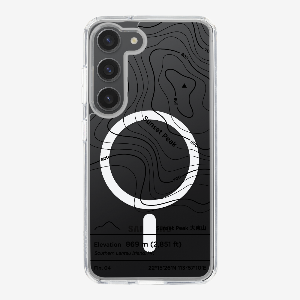 SunsetPeak Contour (Black) Phone Case