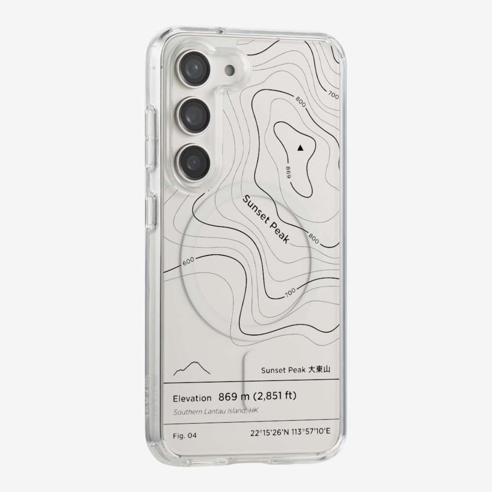 SunsetPeak Contour (Black) Phone Case