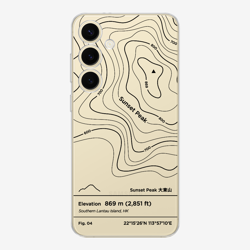 SunsetPeak Contour (Black) Phone Case