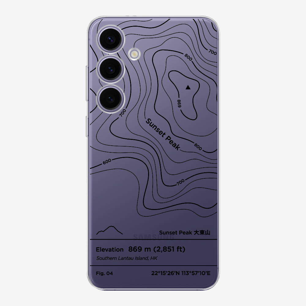 SunsetPeak Contour (Black) Phone Case