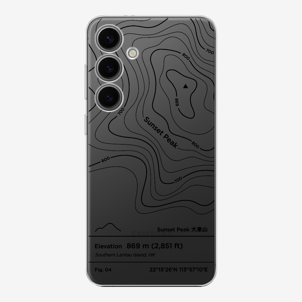 SunsetPeak Contour (Black) Phone Case