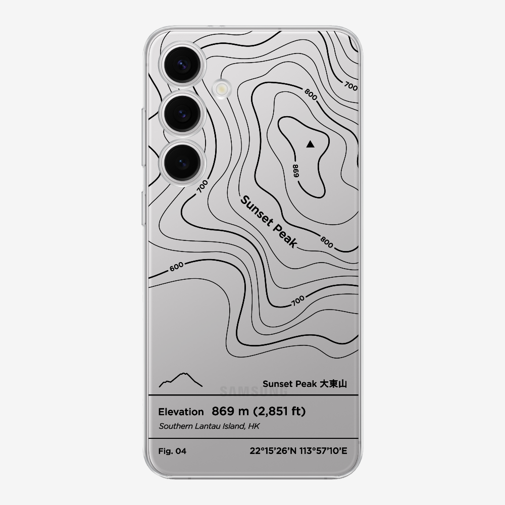 SunsetPeak Contour (Black) Phone Case