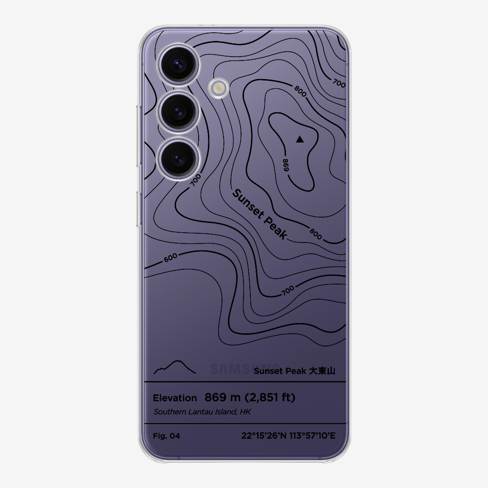 SunsetPeak Contour (Black) Phone Case