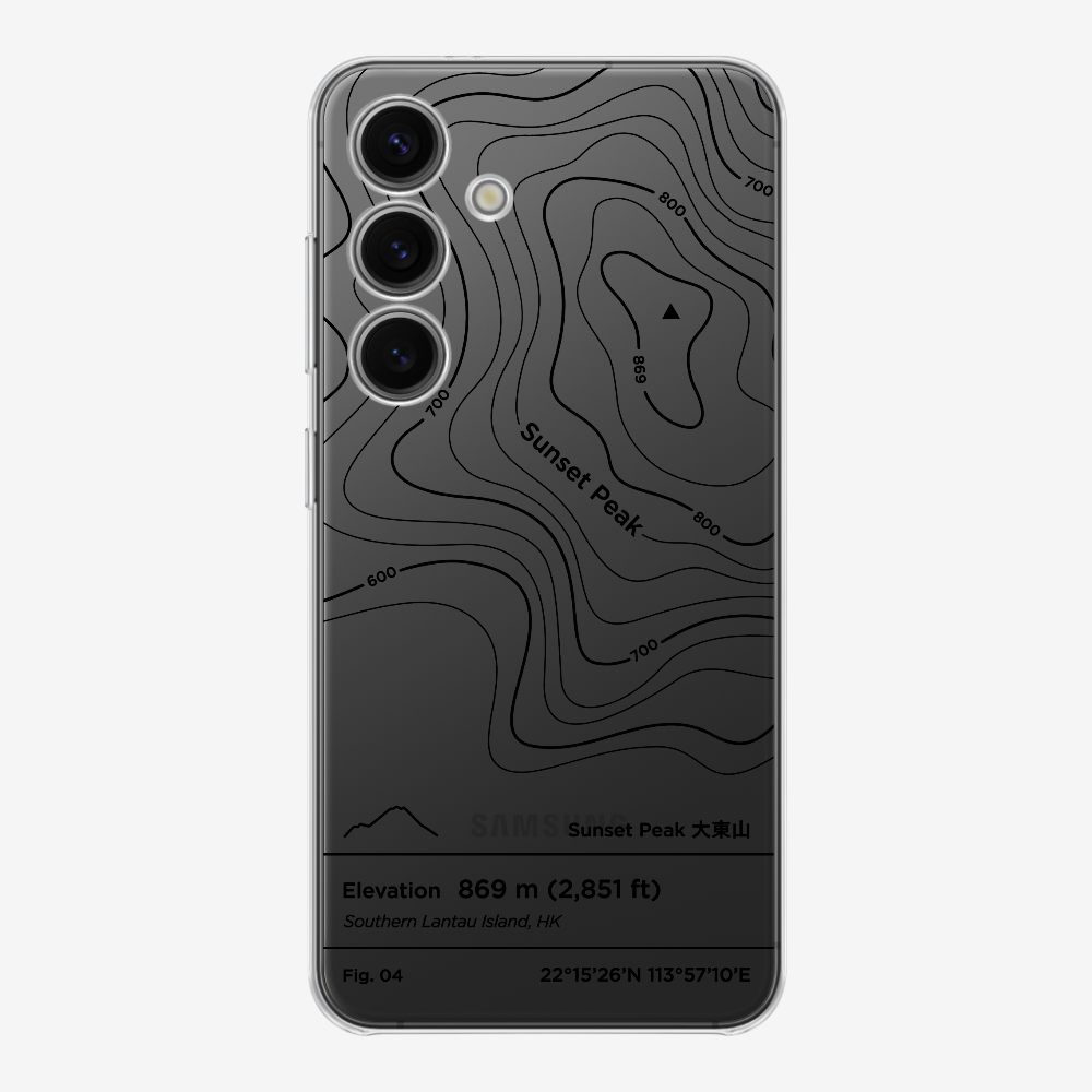 SunsetPeak Contour (Black) Phone Case